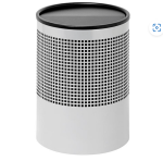 Special Steel Litter Bin – Wide – Square Punch – Swivel Top Lid And Bin Liner – 762SI
