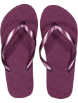 Floral Print Flip Flops - 1 Red