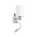 Pasteri Metal Reading Wall Light White Taupe - Taupe
