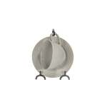 - Embossed Lines L grey Cup & Saucer