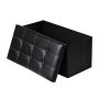 Pu Collapsible Cube Storage Ottoman - Large