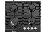 4 Burner Gas Hob Glass Black 4BURNHOB