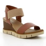 Freha Leather Nappa Wedge Sandal - Cognac - 8