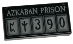 Parts Tile 1 X 2 With Groove With Light Bluish Gray 'azkaban Prison' And Squares With Runes And '390' Pattern 3069BPB1091