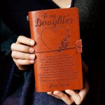 To My Daughter Leather Journal - Refillable Sketchbook Travel Diary Writing Notebook With 140 Pages Keepsake Graduation And Back