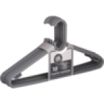 Hang It Up Grey Plastic Hangers 10-PACK