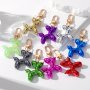 Kawaii Cartoon Balloon Dog Keychains Cute Animal Key Ring Purse Bag Backpack Car Key Charm Earbud Case Accessory Gift