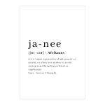 Ja-nee Art Print - A4