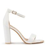White Pu With Gold Clip Sandal