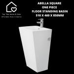 Abella Square One Piece Floor Standing Basin - 510 X 460 X 850MM