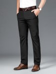 Men's Solid Suit Pants With Pockets Formal Dress Pants For Summer Party Wedding Outdoor