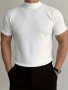 Men's Solid T-Shirt Active Short Sleeve Slim-fit Crew Neck Tee Men's Clothing For Summer Outdoor