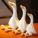 3 Sizes Big White Duck Plush Toys: Pink Gray Duck Fluffy Pillow Animal Stuffed Swan Goose Soft Dolls - Perfect For Home Decor Gi