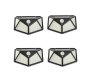 4PCS 100 LED Solar Powered Pir Wall Light With Motion Sensor 100