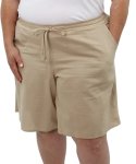 Ladies Plain Washer Cotton Shorts - 60 Stone
