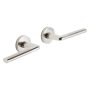 Door Handles On Round Rose Satin Nickel Finish Sophie