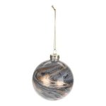 Xmas Ball 8CM Glass Marble Design
