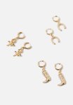 3PK Small Earring- Gold Boots And Horse Shoe