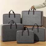 Men's Oxford Luggage Backpack With Double Open Zipper Large Capacity Stain Resistant Lightweight Hand-held Bags For Daily Commut