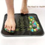 Colorful Stone Acupressure Foot Massage Cushion - Faux Leather Fatigue Relief & Reflexology Relax