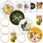 4 Sets Embroidery Starter Kit Floral Embroidery Kit Includes Colorful Embroidery Floss Embroidery Hoop Sewing Needles And Instruction For Embroidery Diy Crafts