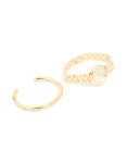 Goldair Gold Classic Wrist Cuff & Watch Set