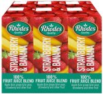 Rhodes Strawberry & Banana 100% Fruit Juice Blend