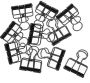 10PCS Medium Black Alloy Binder Metal Document Clips Office File