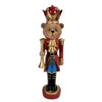 Bear Nutcracker With Red Gold Green & Blue Outfit 46CM