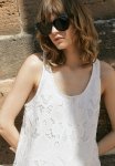 Broderie Anglaise Vest Top - White
