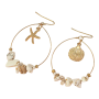 Natural Stone & Seashell Coastal Chic Earrings