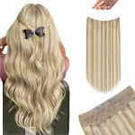 Youngsee Wire Hair Extensions Real Human Hair Balayage Wire Hair Extensions Ombre Medium Brown To Blonde Balayage With Brown Fis
