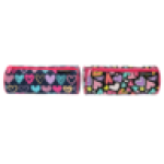 Hearts Graffiti Round Pencil Bag Design May Vary