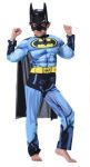 Kids Muscle Bat Hero Man Costume With Batman Mask