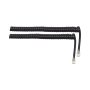 RJ9 Curly Telephone Cable Black
