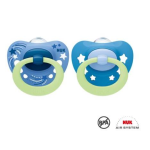 Nuk Signature Night Silicone Soother 0-6 Months Stars Boy