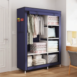 6 Compartment Diy Detachable Lightweight Metal Closet Wardrobe Organizer - Red