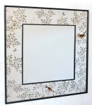Square Black Frame Chinoiserie Mirror – 91X91CM
