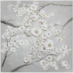 White Cherry Blossom 2 Wall Art Painting On Canvas 800 X 800