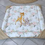 Playmat Pink Flowers Green Leaves Bambi Set