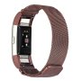 Fitbit Charge 2 Stainless Steel Band - Adjustable Replacement Strap With Magnetic Lock - Coffee Brown