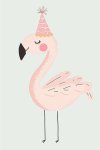 Party Flamingo - Wall Art Print - A1