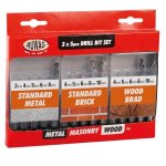 - Drill Bits Set Metal Masonry And Wood Drill Bit Set - 15 Piece