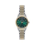 Premium Women's Round Quartz Watch With Green Dial