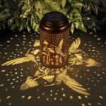 Solar Lanterns Outdoor Waterproof Hummingbird Garden Decor Gifts For Women Mom Grandma Hanging Lights Metal Decoration Outside F