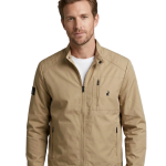 Polo Mens Long Sleeve Quilted Biker Jacket In Taup - Taupe 2XL