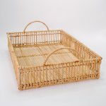 Vietnamese Rattan Basket Tray - Small 41.5 X 31 X 8.5CM