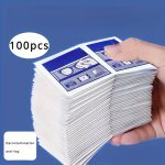 100-PACK Quick Clean Disposable Lens Wipes Pre-moistened Decontamination Cloths For Glasses Screens & Camera Lenses Anti-fog Str