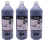 Universal Dye Refill Ink - 1 Litre - Black - 3 Pack For Canon Printers