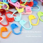 100PCS Crochet Stitch Markers Colorful Locking Stitch Markers Plastic Crochet Stitch Counters Crochet Clips For Weaving Sewing A